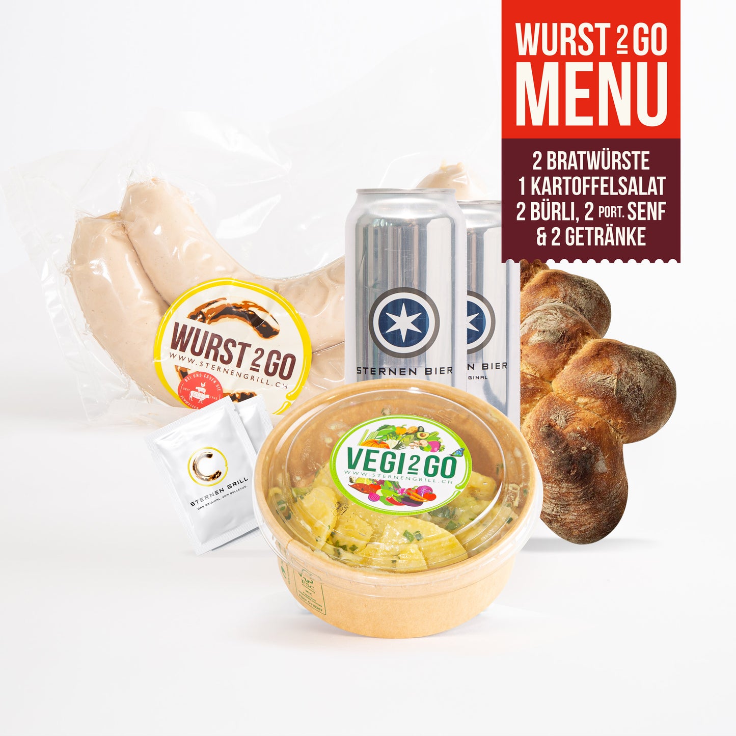 St. Galler Bratwurst 2er Pack – Menu (To-Go)